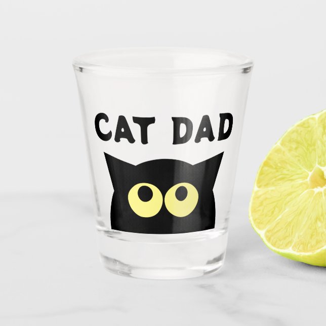 Chat Papa drôle de verre photo cadeau pour l'amour (Devant)