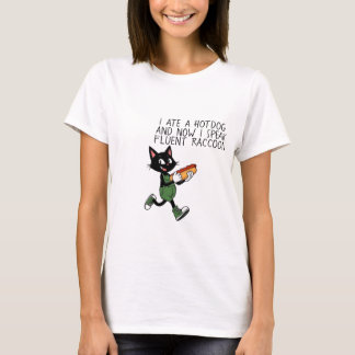 Chat parlant de hot-dogs de façon amusante T-Shirt