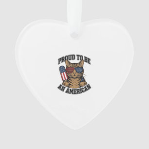 Chat patriotique fier d'être américain vecteur vin