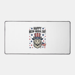 Chat patriotique Meow-morial Day Conception vector