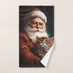Chat Perse avec Noël Festif du Père Noël
