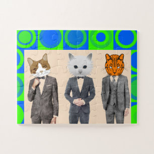 CHAT PEUPLES EN COURS JIGSAW PUZZLE FUNNY