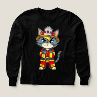 Chat pompier robuste - Style de dessin des années 