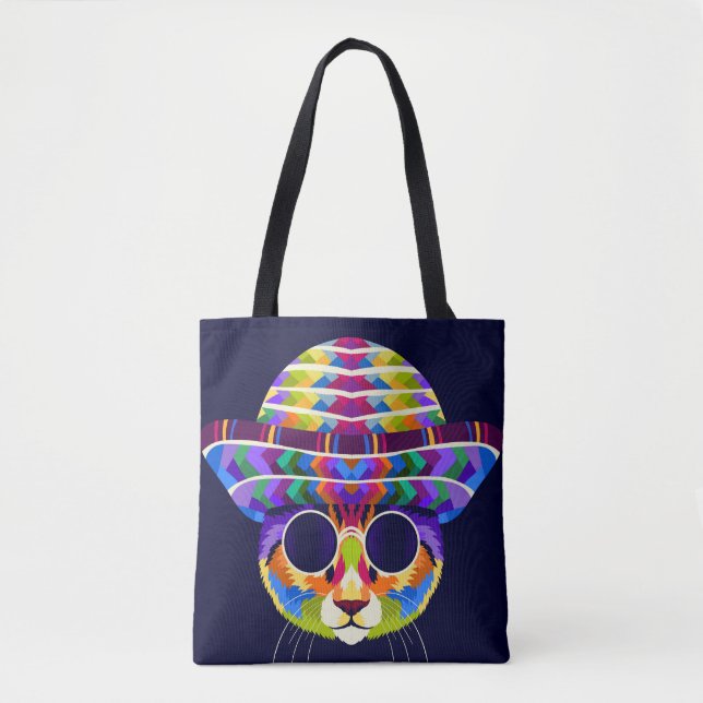 Chat Pop Art Tasche (Vorderseite)