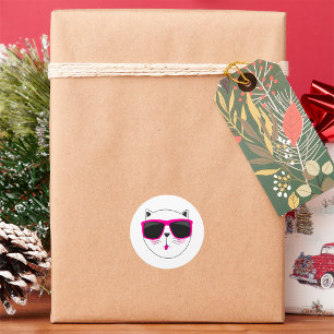 Chat Portant des lunettes de soleil Stickers mode 