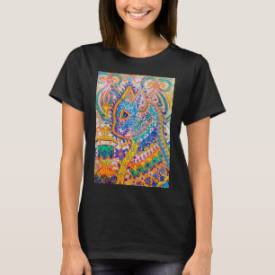 Chat psychédélique, T-shirt Louis Wain