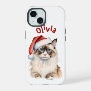 Chat Ragdoll de Noël Aquarelle