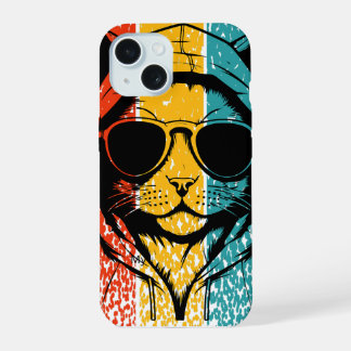 Chat Rétro Cool avec Lunettes de Soleil