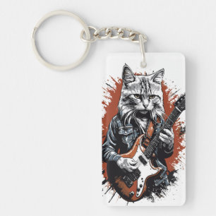 Chat Rockstar qui déchire à la guitare