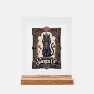 Chat Sacré Chat Égypte Antique Vintage Vector Art