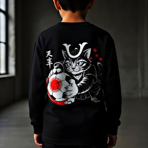 Chat Samouraï Stylé Japon Football Pour Les Fans D