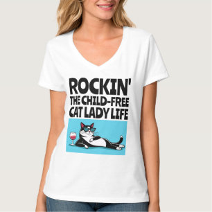 CHAT SANS ENFANT DAMES T-SHIRTS