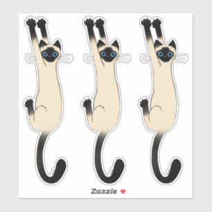 Chat siamois suspendu   Stickers Chat Drôle