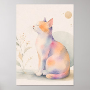 Chat silencieux au clair de lune impression
