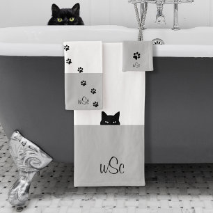 Chat sournois Monogramme Gris