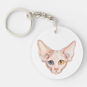 Chat Sphynx aquarelle