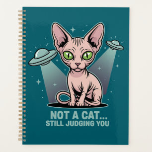 Chat Sphynx OVNI Alien Humour Art