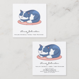Chat Square Business Card schlafen Quadratische Visitenkarte