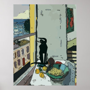 Chat-Suche aus Fenster Poster