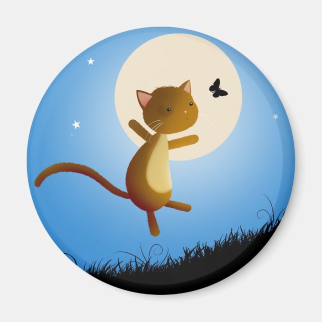 chat suivez vos rêves - aimant (Devant)