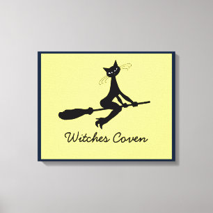 Chat Sur Toile Broomstick Imprimer