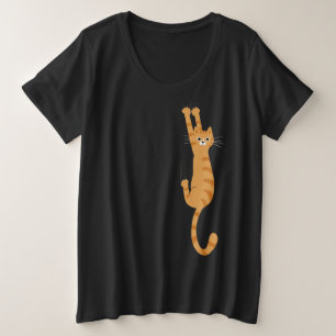 Chat Tabby Orange Accroché   Drôle chat rayé