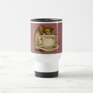 Chat Tasse à Thé Mignon Vintage Victorien Animal C