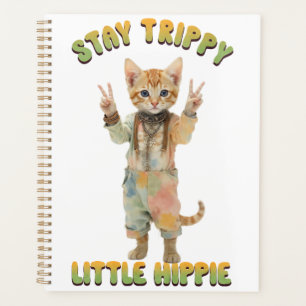 Chat tigré orange bohème reste trippy petit hippie