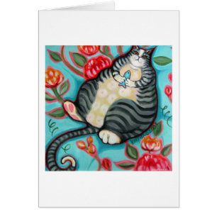 Chat tigré sur un coussin