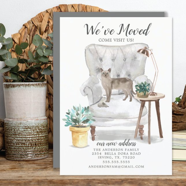 Chat Tonkinese Moving Faire-part (Créateur téléchargé)