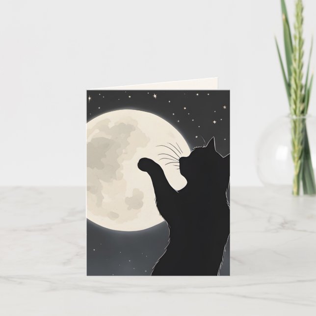 Chat touchant la Lune (Devant)