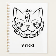 Chat tribal noir et blanc