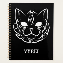 Chat tribal noir et blanc