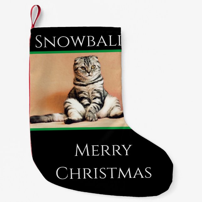 Chat Weihnachten Strumpf Personalisiert Kleiner Weihnachtsstrumpf (Vorderseite)
