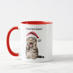 Chat Whimsical Personnalisé Mug de Noël