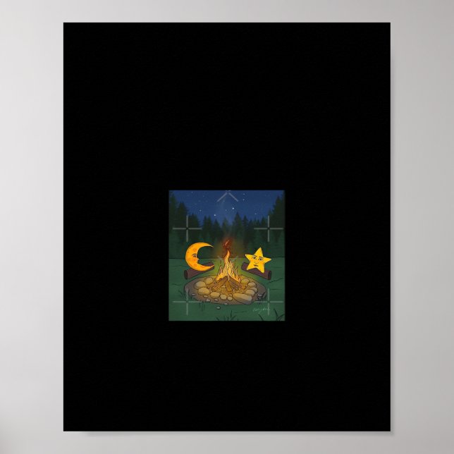 Chat zwischen der Mondgrafik Poster (Vorne)