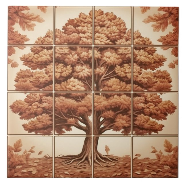 Châtaignier Autumn Orange céramique Carreaux (Devant)