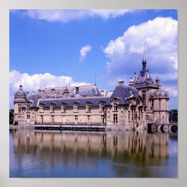 Chateau Chantilly, Oise, Frankreich Poster (Vorne)