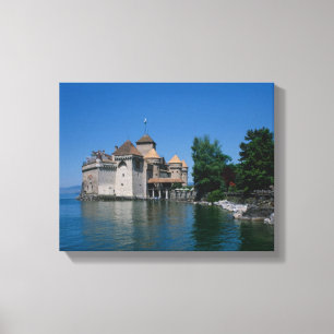 Château Chillon, Genfersee, Kanton Waadt, Leinwanddruck