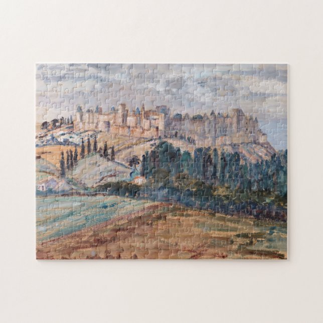 Château, Collines, Arbres Paysage Scene Puzzle (Horizontal)