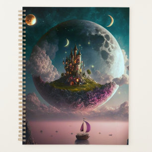 Château Dans La Lune Imaginaire Art Planificateur