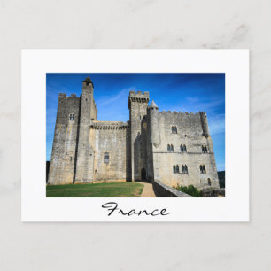 Château de Beynac en France Carte postale texte bl