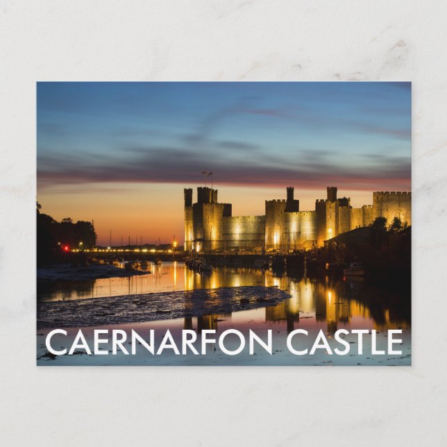 Château de Caernarfon, Caernarfon, Carte postale d (Devant)