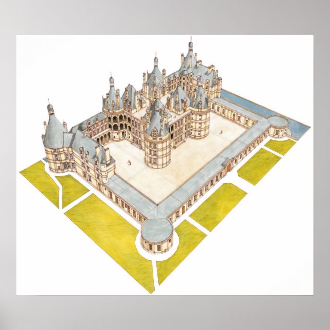 Chateau de Chambord Chambord Loir-et-Cher Poster (Vorne)
