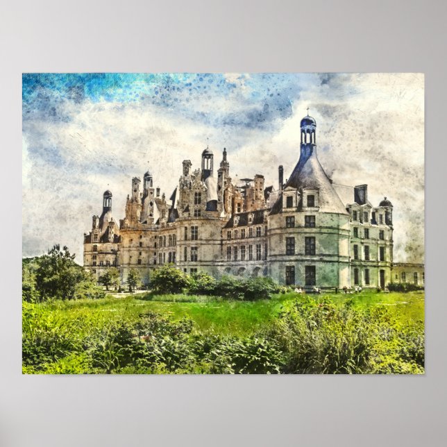 Chateau de Chambord, France. Poster (Vorne)