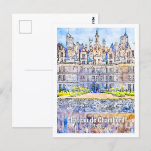 Chateau de Chambord Frankreich Postkarte
