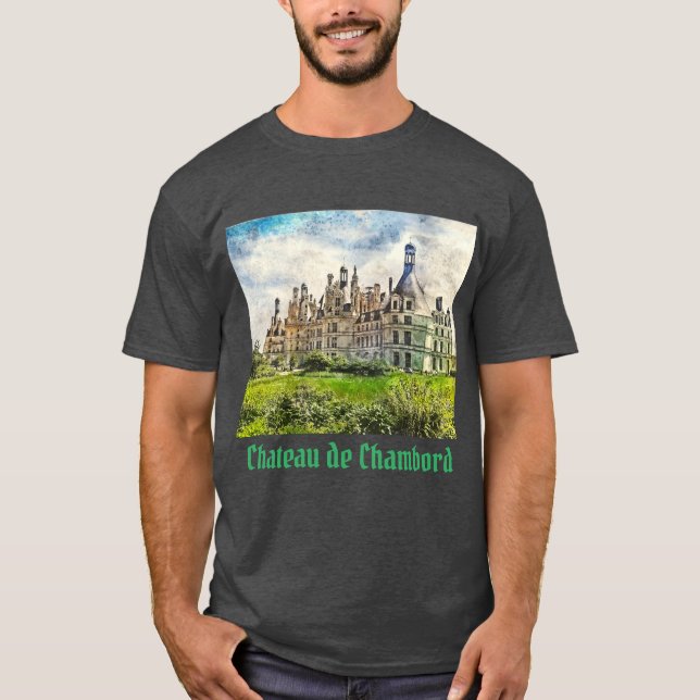 Chateau de Chambord, Frankreich. T-Shirt (Vorderseite)