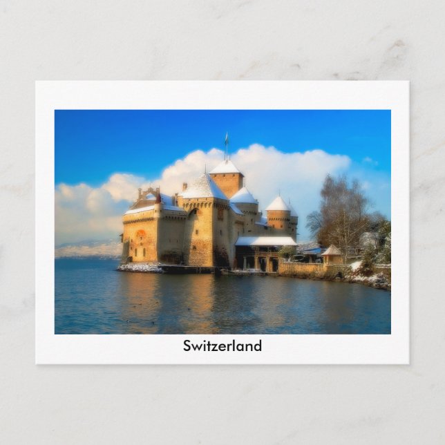 Chateau De Chillon Postkarte (Vorderseite)