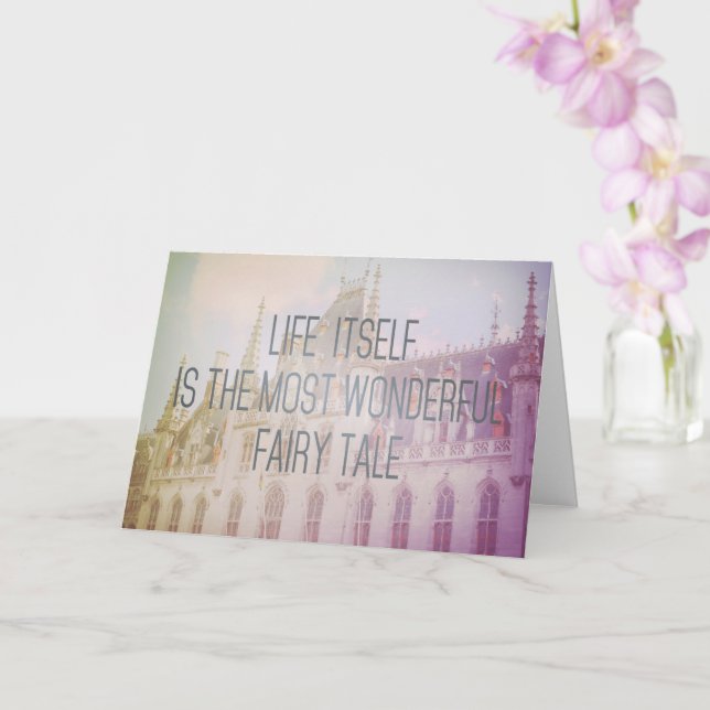 Château de Fairy Tale | Carte de voeux inspirante (Orchidée)
