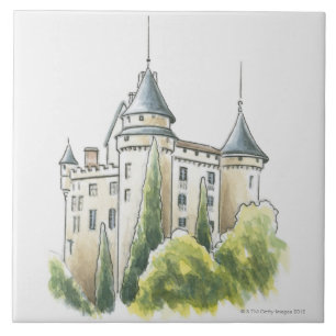 Chateau de Mercues, Frankreich Fliese